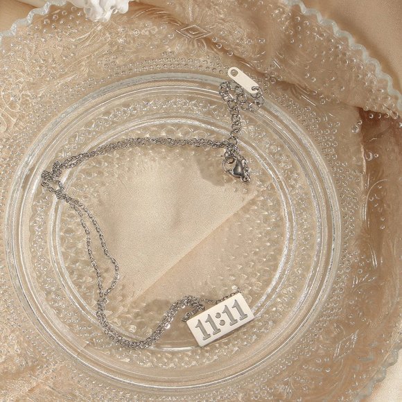 Silver 1111‎ Angel Number Pendant Necklace Stainless Steel - Picture 10 of 12